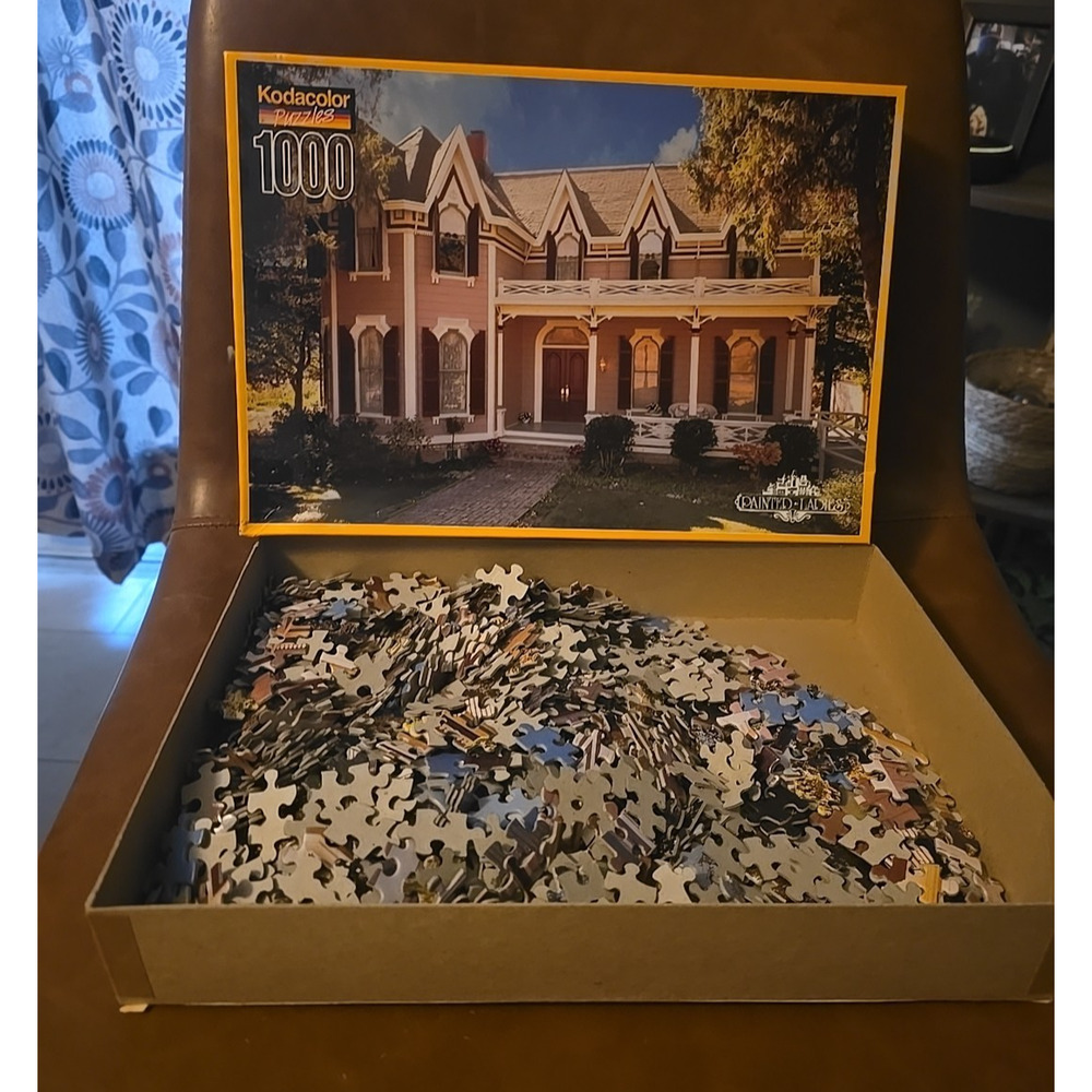 Vintage Kodacolor Painted‎ Ladies 1000 Piece Jigsaw Puzzle 18 15/16" x 26 3/4"